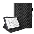 thumbnail image 3 of for Kindle Paperwhite 7 inch 12th Gen 2024 Released Case, Rhombus Pattern Multiple Viewing Angles Stand Slim Folio Cover (Black), 3 of 6