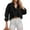 Black, variant on Weardear Long Sleeve Shirt for Women Button Down Cropped Shirts Plus Size Blouses Dressy Casual Lapel Shirt with Front Pocket