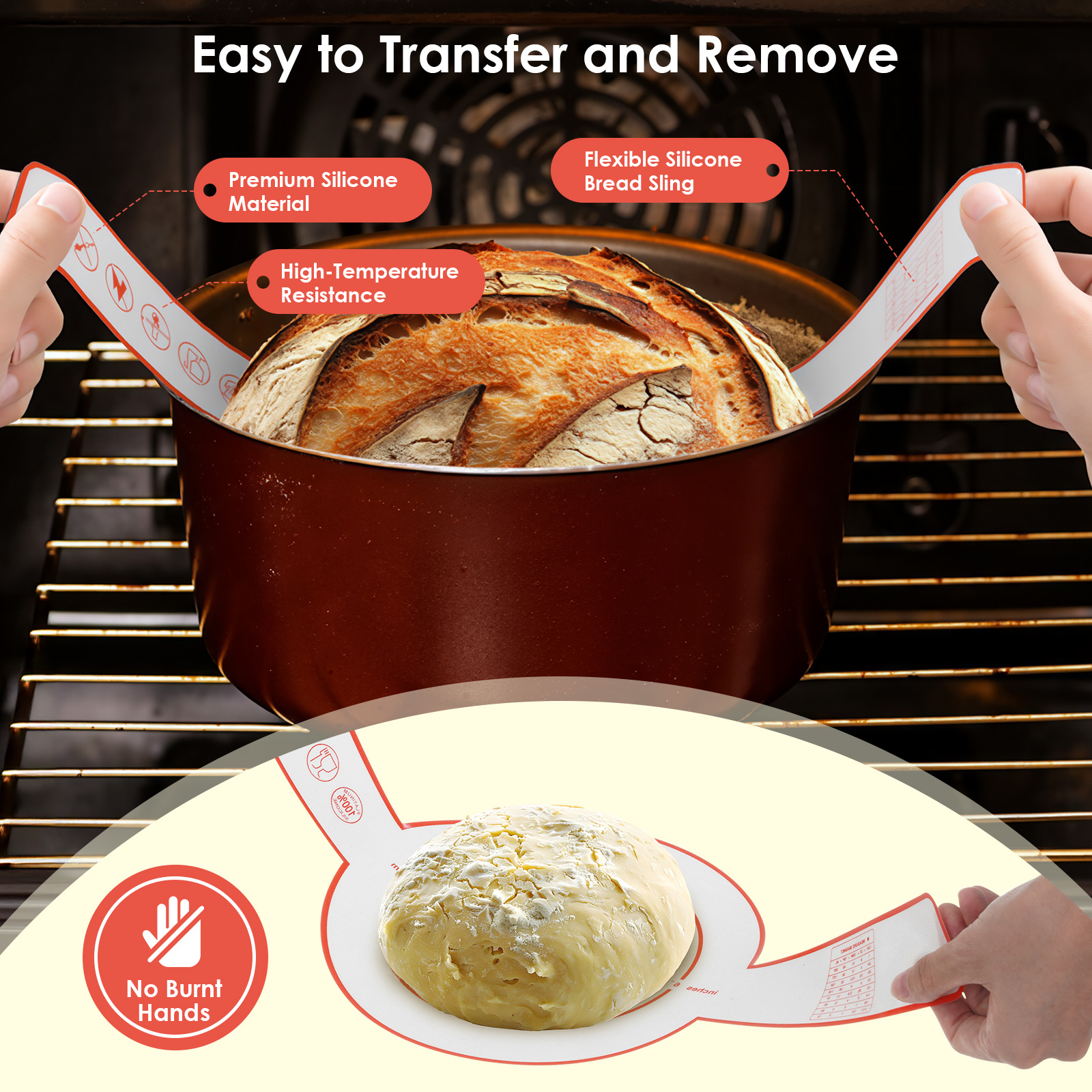 Banneton Bread Proofing Basket Sourdough Bread Baking Supplies with 9 Inch Round 10 Inch Oval Banneton Baskets