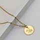 thumbnail image 4 of Collar para mujer, joyería para mujer, collares de monedas para mujer, collar con colgante floral de oro con mes de nacimiento, regalo de joyería, collar para mujer, 4 of 4