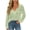 Green10, variant on Summer Tops for Women 2026 Solid Wrap V Neck Tie String Floral Sheer Lace Blouse, Ruffled Elastic Collar Long Puff Sleeve Hollow Out See Through Top Blouses for Women Dressy Casual