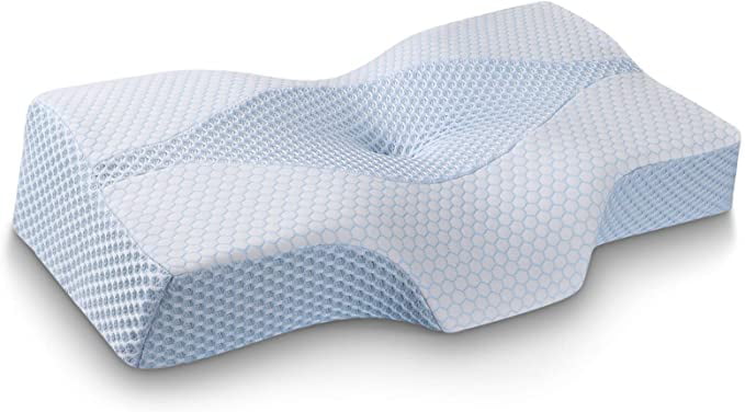 Contour Orthopedic Sleeping Pillow Memory Foam Ergonomic Cervical Pillow Queen 