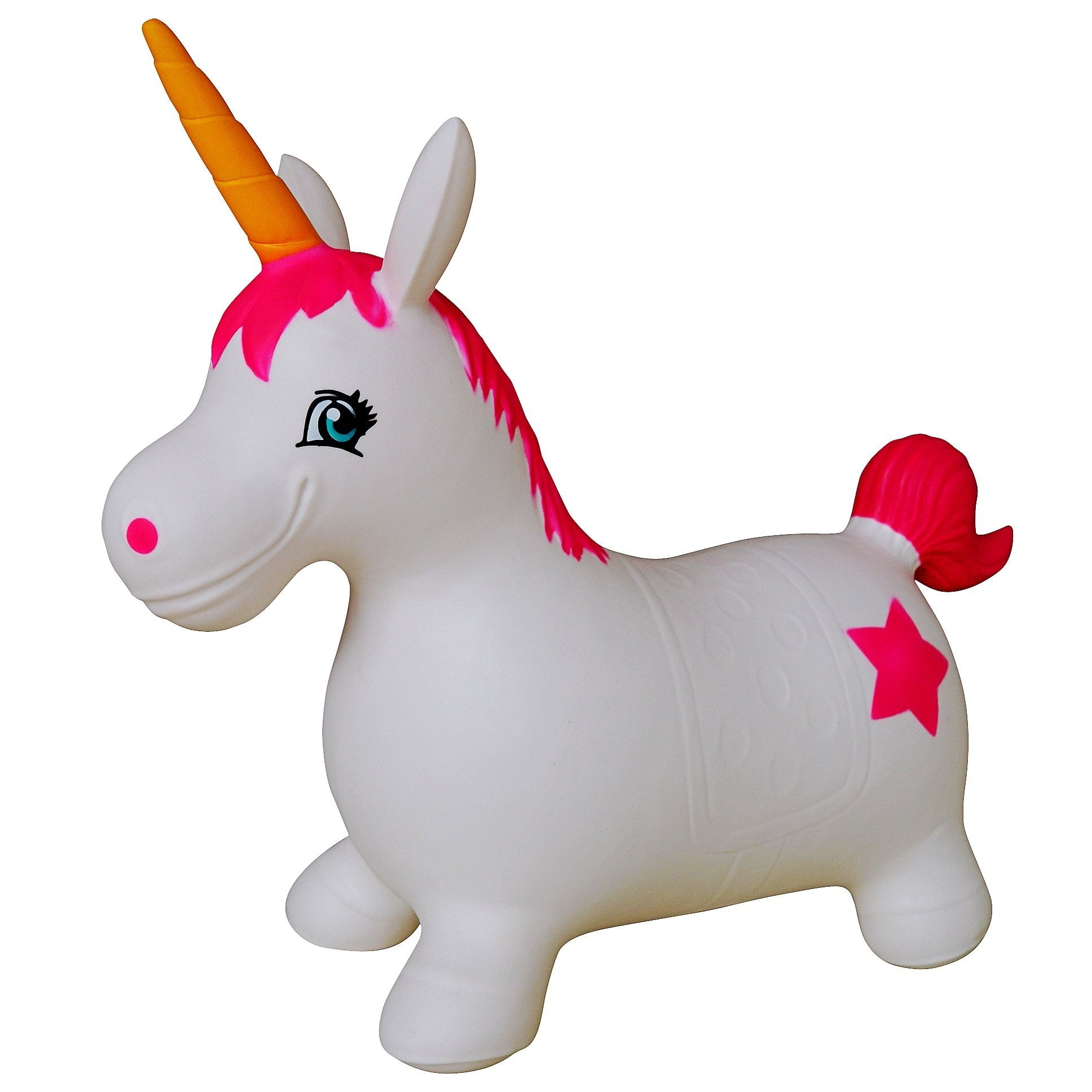 Animal Hoppers Inflatable Unicorn with Hand Pump Pink 