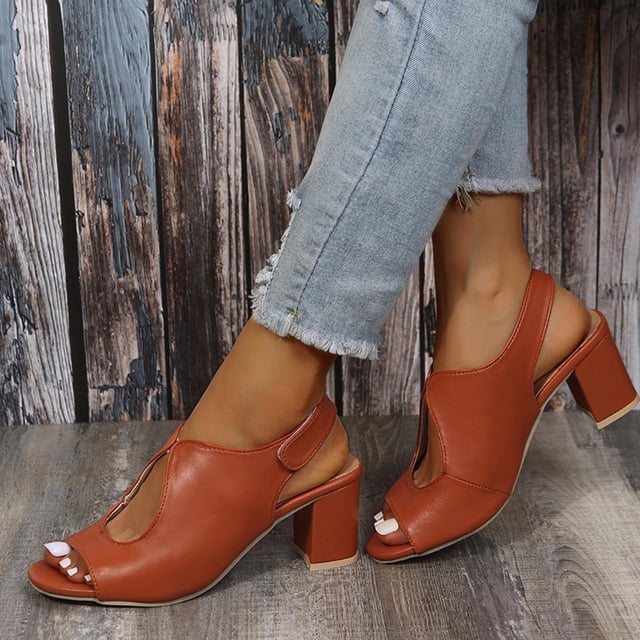 Nuevas sandalias romanas sexis de tacón alto con punta redonda, zapatos de mujer de tacón alto Retro para mujer Wmkox8yii hfjk4888