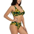 thumbnail image 2 of Rocae Sunflower 1 for Bikini Set for Women Two Piece Sexy High Swimsuits Split Crossover Bikini, 2 of 9