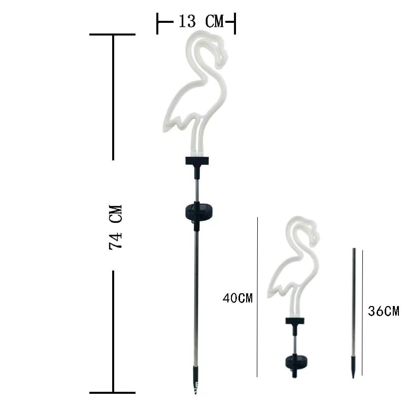 1pcs Solar Flamingo Lawn Lights, Outdoor Garden Decor with 3 Pink Flamingo Stake Lights, Waterproof Solar Powered Pathway Lights for Yard, Patio, Pool Party & Tropical Decor, Auto On/Off