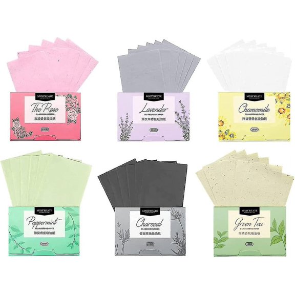 Facial Blotting Paper, 600 Pieces Facial Oil Blotting Paper Natural Oil Absorbing Sheets Tissue Face Care Oil Control Film