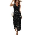 thumbnail image 2 of Space Stuff Planets Satellite Stars Dress Fashion Boho Beach Long Dresses Female Party Printed Maxi Dress, 2 of 9