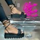 thumbnail image 1 of Nuevas sandalias de plataforma con tiras y punta abierta para la playa, zapatos de mujer Wmkox8yii  shjk3867, 1 of 1