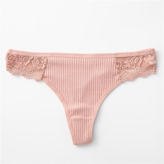 HaoXianJian Women Underwear Low Waist Thongs Side with Lace Breathable Stretch Underpants