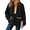 Black, variant on Women's Quarter Zip Sweatshirt Fleece Pullover Sherpa Sweatshirts Soft Lightweight Warm Long Sleeve Casual Tops for Fall Winter S-2XL