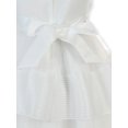 thumbnail image 3 of Pink Butterfly Girls' Pearl Stripe Dress - off white, 8 (Big Girls), 3 of 3