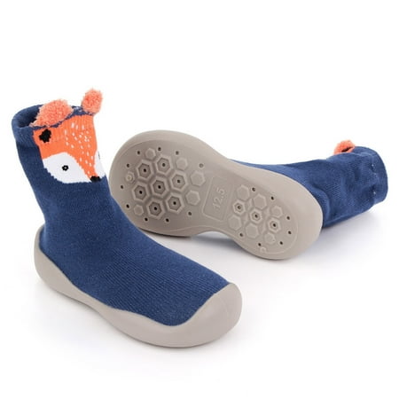 

DNDKILG Toddler Baby Child Children Kids Girl Boy Breathable Ankle Crew Socks Cotton Slipper Shoes Socks Blue 27