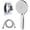 Silver, variant on Riousery High Pressure Handheld Shower Head, 5 Modes Water Saving Showerhead with Large 4.7 inches / 12 cm Panel, Self-Cleaning Nozzles, Easy Tool-Free Installation for Bathroom Upgrades, Black