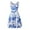 Blue, variant on IROINNID A-Line Dress For Women Fashion Sleeveless Printed Skinny V-Neck Pretty Knee-Length Dress