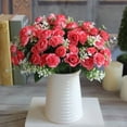 thumbnail image 3 of Cdar 1 Bunch 15 Heads Wedding Artificial Rose Flower Bouquet Home Party Decor, 3 of 3