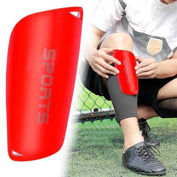 Espinilleras de fútbol | Protectores de piernas y pies enchufables para adultos y jóvenes | Acolchado grueso de EVA | Protección de doble capa | Equipamiento deportivo ligero | 1 par | 18x10cm |