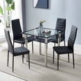 thumbnail image 2 of Dining Chairs Set of 4, Paproos PU Leather Kitchen Chairs with Metal Legs, Modern Dining Room Side Chairs Set with High Back for Kitchen Living Room, Black(Table Not Included), 2 of 11