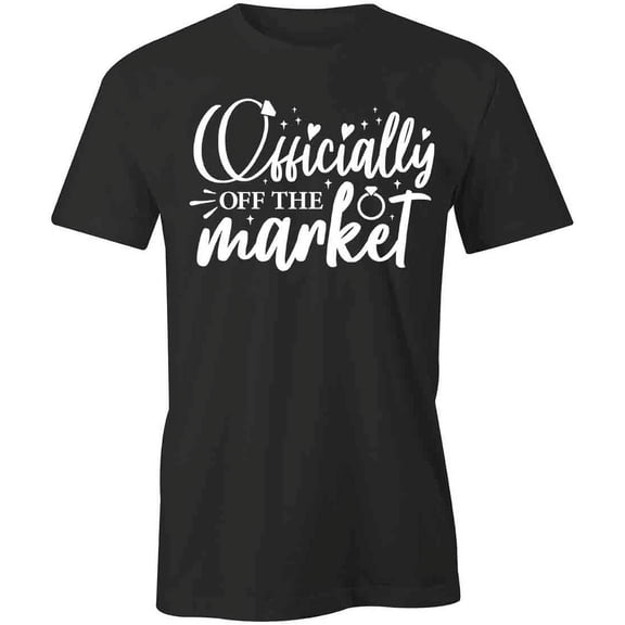 Off The Market T-Shirt | Happily Married Black Tee Gift