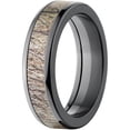 thumbnail image 2 of Brush Men's Camo Black Zirconium Ring with Polished Edges and Deluxe Comfort Fit, 2 of 3
