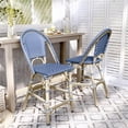 thumbnail image 6 of Furniture of America Reo Aluminum Patio Counter Dining Chair in Blue (Set of 2), 6 of 8