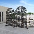 thumbnail image 2 of 72"x47"x16" Outdoor Privacy Screen with Stand Metal Balcony Decorative Screen,Black, 2 of 5