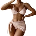 thumbnail image 2 of IDALL Bikini Sets Bathing Suit Swimsuits For Women High Breast Contrast Solid Bikini Set Solid Swimsuit Sets Bikini Sets Womens Swimsuits Micro Bikini D S, 2 of 9