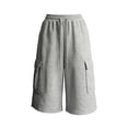 thumbnail image 3 of Inleife Women's Loose Fit Cargo Capri Pants Stretch Wide Leg Casual Cropped Trousers with Pockets, 3 of 5