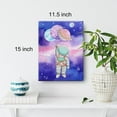 thumbnail image 2 of Outer Space Canvas Wall Art Watercolor Planet Astronaut Canvas Painting Prints for Home Kids Bedroom Nursery Wall Decor Framed Space Artwork Gifts(12x15 Inch), 2 of 5