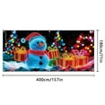 thumbnail image 3 of Pancarta fluorescente para puerta de garaje | Fiestas navideñas para celebraciones | Fondo fotográfico de Papá Noel de 157 x 71 pulgadas, 3 of 4