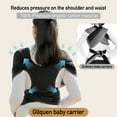 thumbnail image 3 of Gllquen Baby Wrap Carrier Organic Cotton Adjustable Slings ,for Newborn,Infant,Toddlers 35 lbs,Black, 3 of 9