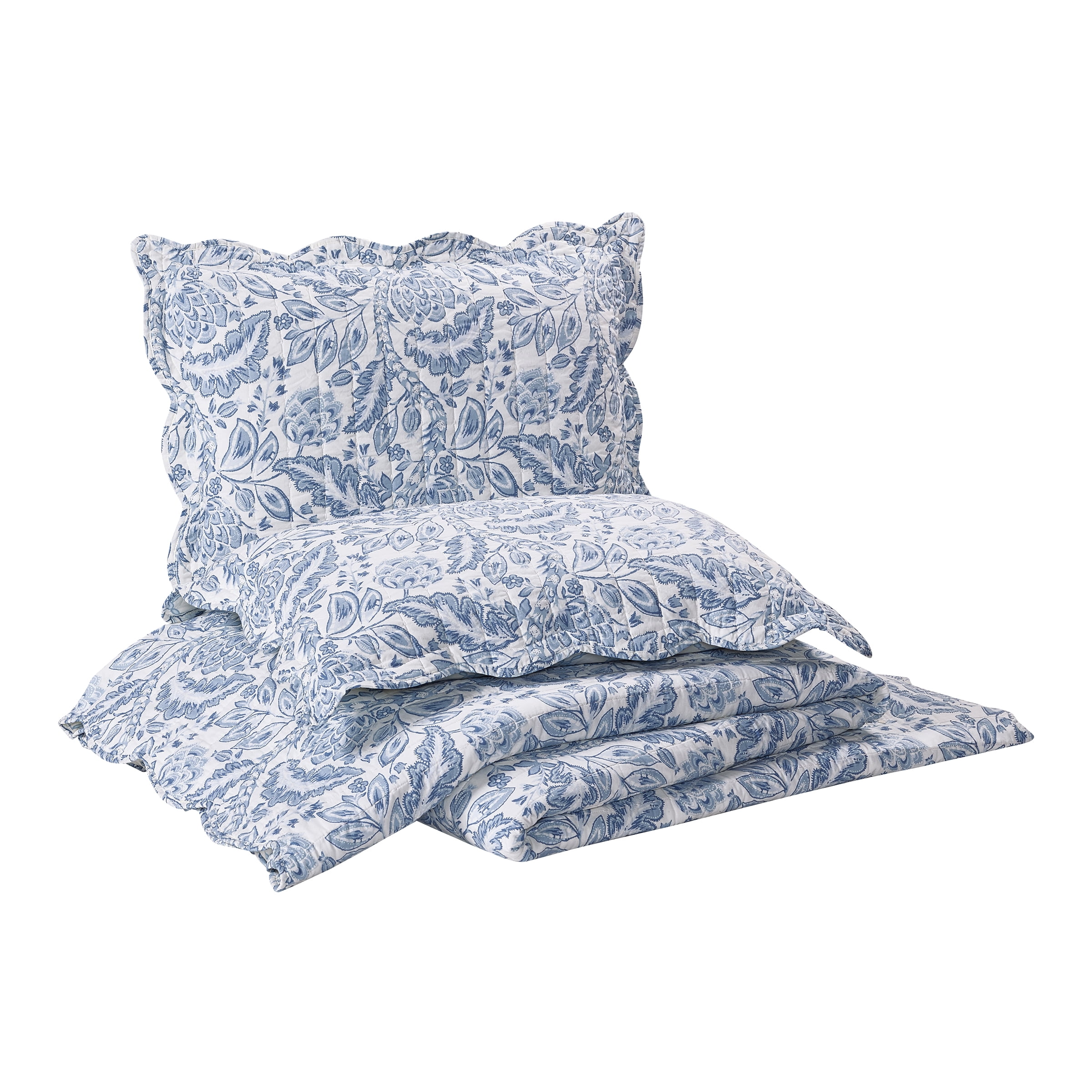 Spartina 449 Peeples Song 3-Piece Reversible Cotton Quilt Set, Full/Queen