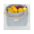 thumbnail image 2 of Bolsa de almuerzo de lona de pana, fiambrera con cordón, bolsa de Picnic, tela de algodón ecológico, Bolso pequeño, contenedor de cena, bolsas de almacenamiento de alimentos, 2 of 5
