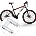 thumbnail image 4 of Eigraketly SP8 bicicleta doble vástago 25,4mm manillar aleación de aluminio elevador moderno elaborado reemplazo bicicleta mango hueco negro Ciclismo Plata Eigraketly OD023856-03, 4 of 6
