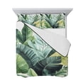 thumbnail image 7 of Tropical Plants King Size Down Alternative Comforter, Lightweight Comforter Quilt Bedding Set with Pillow Shams Country Summer Green Palm Leaves All Seasons Bed Comforter Duvet Insert 96"x106", 7 of 7