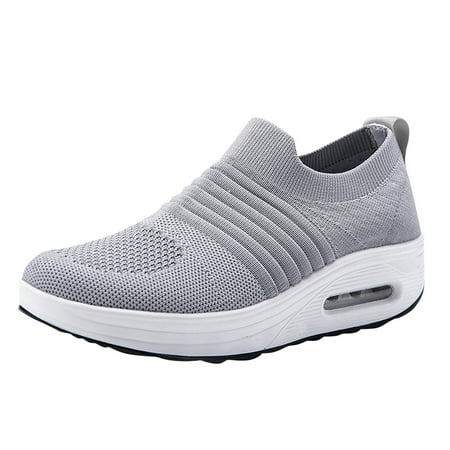 

Womens Sneakers Mesh Running Platform Breathable Sport Air Cushion Wedge Shakers Shoes