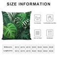 thumbnail image 5 of RUIYC Tropical Leaves Pillow Covers  Monstera Palm Leaf Plant Print Green Colored Outdoor Throw Pillows Summer Hawaiian Style Decorative Square Cushion Case for Home Sofa Couch Bed, 5 of 5