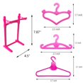 thumbnail image 2 of Highfun-perchas para muñecas, 55 Uds., ropa para muñecas, accesorios para muñecas de 12 pulgadas, 1 estante de exhibición para mostrar ropa para muñecas, 2 of 5