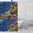 thumbnail image 4 of Zufioo Colorful Coral Reef Pattern Shower Curtain 72x72in, Waterproof Curtain for Bathroom-Waterproof, Mildew-proof, Quick-drying,Home Bathroom Supplies-One Size, 4 of 9
