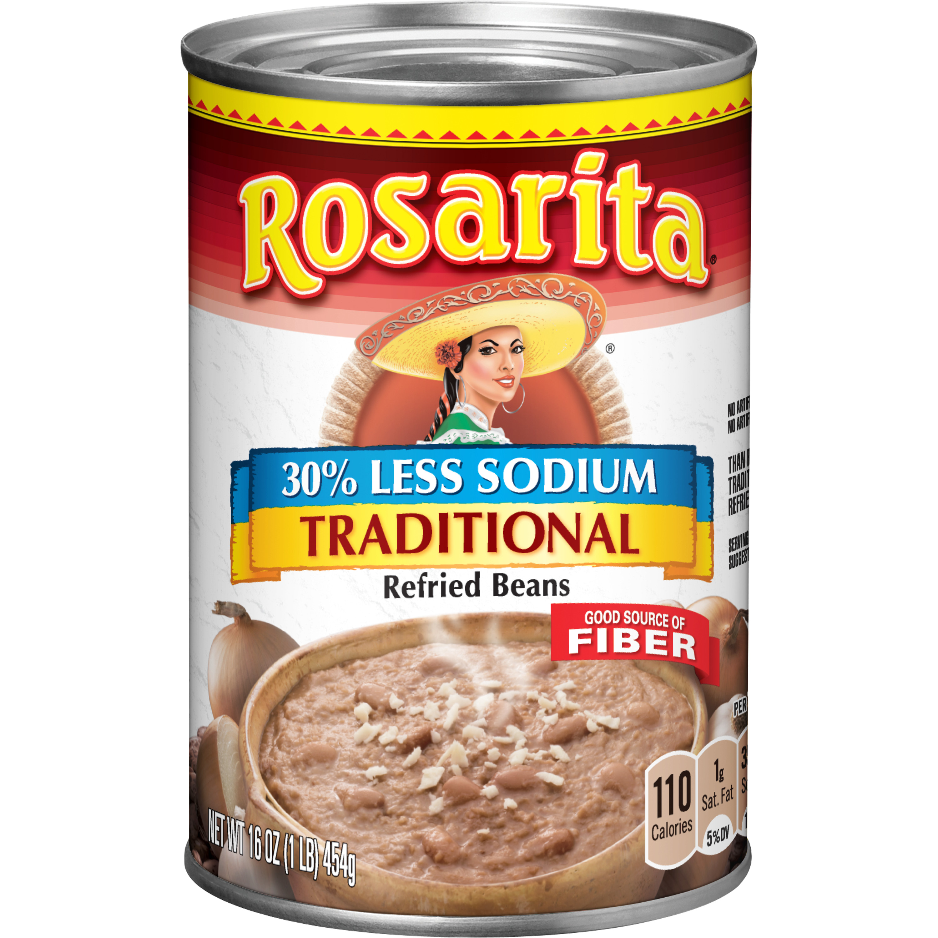 Rosarita Low Sodium Refried Beans, 16 oz