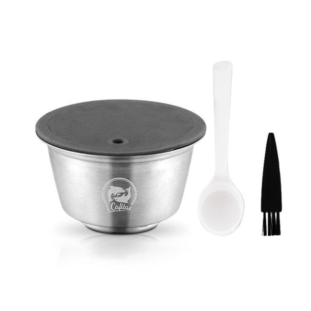 Mistaha Capsules de Café en Acier Inoxydable Remplissables, Capsule de Café Réutilisable, Ensemble de Filtres pour Tasse, Compatible avec la Machine à Café DOLCE GUSTO EDG Lumio Series