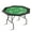 Green Steel Cup, variant on Towallmark 8 Players Game Poker Table Foldable, Casino Leisure Top Texas Hold'em Gaming Table with 8 Cup Holders, Green