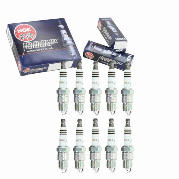 10 pc NGK 7401 Iridium IX Spark Plugs for 1835376T 241-905 41-905 4204 4207 4208 4449 6224 AF52 ASF42P ASF44P ASF52 HR8BP HR8BPX HR9BP HR9BPX SP502 SP503 Ignition Wire Secondary