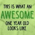 thumbnail image 2 of What An Awesome 1 Year Old Looks Like Romper Boys or Girls Infant Baby Brisco Brands 12M, 2 of 6