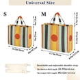 thumbnail image 2 of FORMRS Womens Corduroy Tote Bag Crossbody Shoulder Handbag with Pocket, Stripes and Circle, 2 of 7