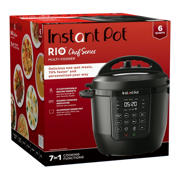 Instant Pot RIO 6qt 7-in-1 Electric Pressure Cooker & Multi-Cooker