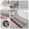 thumbnail image 6 of Brown Grey Bath Mat 3 Piece Bathroom Rug Set, Vintage Stripe Farmhouse Wood Grain Ombre Non Slip Bath Rug Contour Mat and Toilet Lid Cover, Absorbent Shower Mats Soft Bath Rugs and Mats Sets, 6 of 8