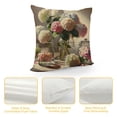 thumbnail image 4 of COMIO Outdoor Decor Throw Pillow Covers Watercolor Hydrangea Flowers Bottle Cushion Case Oil Painting Floral Leaves Square Pillow Slip White, 4 of 5