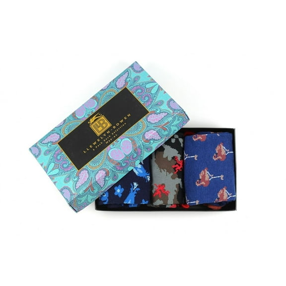Laurence Llewelyn-Bowen Mens Patterned Socks (Pack of 3)