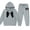 Grey#9527, variant on BOOMNY Girls Outfit 2 Peice Sets Graphic Long Sleeve Tops Pants Sets for Kids Soft Clothing Set